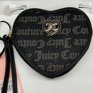 Juicy Couture Flawless Heart Logo Zip Around Coin Change Purse Wristlet NWT Y2K